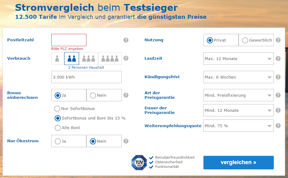 Stromvergleichsportale im Check: Besten Stromvergleich als Übersicht.